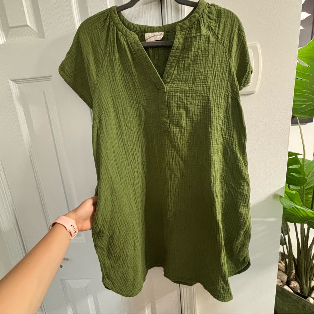 Universal Thread Gauze Green Dress